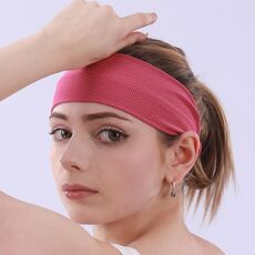 3 PCS Cold Feeling Sports Hairband Fitness Cintura assorbente del sudore (824 Rose Red)