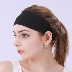3 PCS Cold Feeling Sports Hairband Fitness Cintura assorbente del sudore (824 nero)