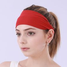 3 PCS Cold Feeling Sports Hairband Fitness Cintura assorbente del sudore (824 Big Red)