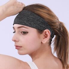 3 PCS Cold Feeling Sports Hairband Fitness Cintura assorbente del sudore (624 grigio canapa)
