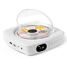 Kecag KC-609 Lettore DVD domestico da parete Lettore CD Bluetooth, specifica: versione CD + non collegato alla TV + versione plug-in (bianco)