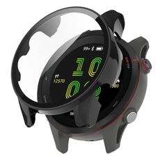 Per Garmin Forerunner 255S PC Custodia per orologio con pellicola temperata per tutto il corpo (nero)