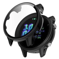 Per Garmin Forerunner 955 Custodia per orologio con pellicola temperata per PC (nero)