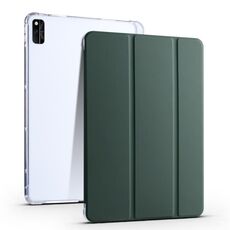 Per Honor V6 10,4 pollici 3-pieghevole TPU Custodia per tablet in pelle intelligente (verde aghi di pino)