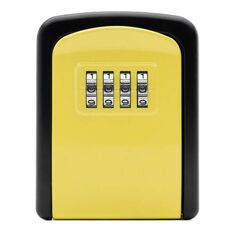 G9 4 cifre password scatola di immagazzinaggio chiave in lega di alluminio (giallo)
