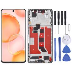 Schermo LCD OLED originale per Honor 50 Digitizer Assemblaggio completo con cornice (argento)
