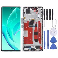Schermo LCD OLED originale per Honor 60 digitalizzatore assemblaggio completo con cornice (nero)