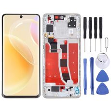 Schermo LCD OLED originale per Huawei Nova 8 5G Digitizer Assemblaggio completo con cornice (argento)