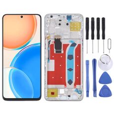 Schermo LCD originale per Honor X8 Digitizer Assemblaggio completo con cornice (argento)