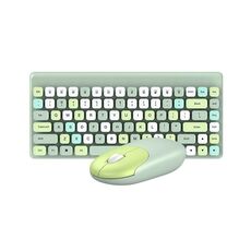 Set mouse tastiera wireless QW02 (verde)