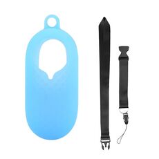 Custodia in silicone per fotocamera pollice 2 pezzi + cordino per Insta360 GO2 (blu)