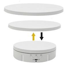 Giradischi girevole elettrico 3 in 1 (bianco)