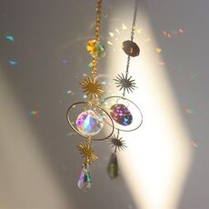 Ornamento in cristallo da giardino Sun Star Moon (n. 4)