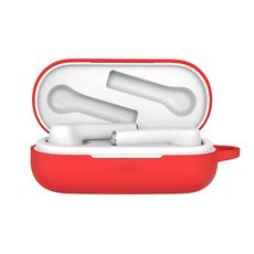 Custodia protettiva in silicone per auricolari Bluetooth per Huawei Honor FlyPods 3 (rosso)