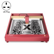 XTOOL P1030253 D1 Pro-10W Macchina per incisione e taglio laser fai-da-te ad alta precisione, Tipo di spina: Spina britannica (rosso dorato)