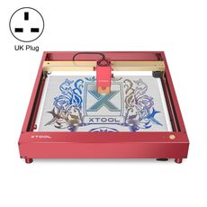 XTOOL P1030254 D1 Pro-20W Macchina per incisione e taglio laser fai-da-te ad alta precisione, Tipo di spina: Spina britannica (rosso dorato)