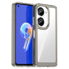 Per Asus ZenFone 9 Serie Colorata Acrilico + Custodia in TPU (Grigio Trasparente)
