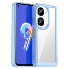 Per Asus ZenFone 9 Serie Colorata Acrilico + Custodia per Telefono TPU (Blu)