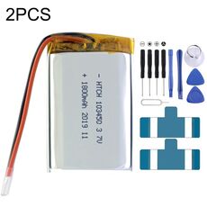 Sostituzione della batteria ai polimeri di litio 2 pezzi 103450 1800 mAh