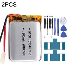 Sostituzione della batteria ai polimeri di litio 2 pezzi 103040 1200 mAh