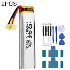 Sostituzione della batteria ai polimeri di litio 2 pezzi 601260 400 mAh