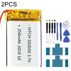 Sostituzione della batteria ai polimeri di litio 2 pezzi 502030 250 mAh