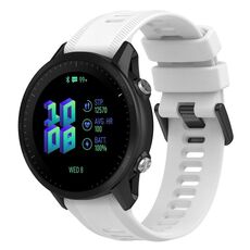 Per Garmin Forerunner 955 cinturino in twill di silicone da 22 mm (bianco)