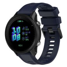 Per Garmin Forerunner 955 cinturino in twill di silicone da 22 mm (blu scuro)