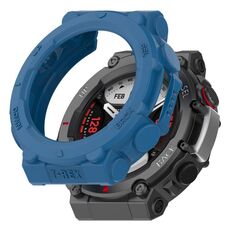 Per Amazfit T-Rex 2 Armor Hollow Custodia per orologio in TPU (blu scuro)