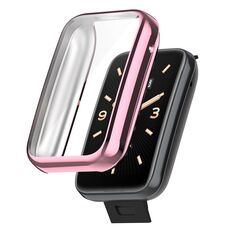 Per Xiaomi Mi Band 7 Pro Custodia protettiva galvanica in TPU a copertura totale (rosa)
