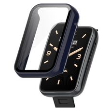 Per Xiaomi Mi Band 7 Pro PC + Custodia protettiva per orologio completamente chiusa con pellicola resistente (blu)