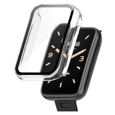 Per Xiaomi Mi Band 7 Pro PC + Custodia protettiva per orologio completamente chiusa con pellicola resistente (bianco trasparente)