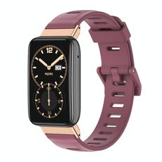 Per Xiaomi Mi Band 7 Pro Mijobs cinturino in TPU con foro piatto (oro rosa vino rosso)