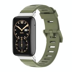Per Xiaomi Mi Band 7 Pro Mijobs cinturino in TPU con foro piatto (argento verde militare)