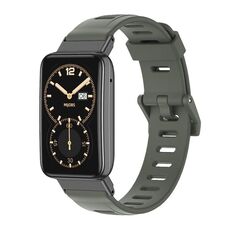 Per Xiaomi Mi Band 7 Pro Mijobs cinturino in TPU con foro piatto (verde kaki nero)