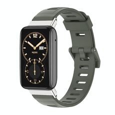 Per Xiaomi Mi Band 7 Pro Mijobs cinturino in TPU con foro piatto (argento verde kaki)