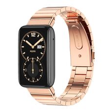 Per Xiaomi Mi Band 7 Pro Mijobs Cinturino in metallo in acciaio inossidabile di bambù (oro rosa)