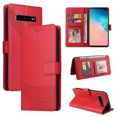 Per Samsung Galaxy S10 GQ UTROBE Custodia in pelle magnetica per telefono (rosso)