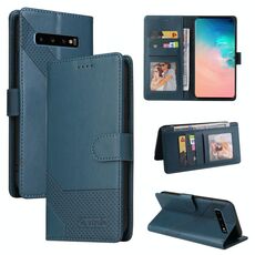 Per Samsung Galaxy S10 GQ UTROBE Custodia per telefono in pelle magnetica con sensazione di pelle (blu)