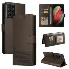Per Samsung Galaxy S21 Ultra 5G GQ UTROBE Custodia in pelle magnetica per telefono (marrone)