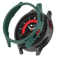 Per Samsung Galaxy Watch5 Pro 45mm Custodia protettiva per PC scavata a metà copertura (ciano)