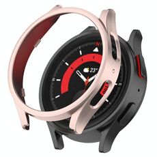 Per Samsung Galaxy Watch5 Pro 45mm Custodia protettiva per PC scavata a metà copertura (oro rosa)