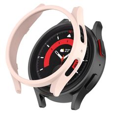 Per Samsung Galaxy Watch5 Pro 45mm Custodia protettiva per PC scavata a metà copertura (rosa sabbia)