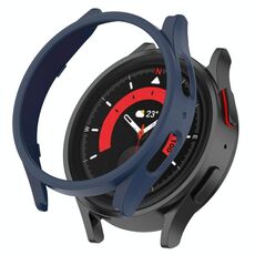 Per Samsung Galaxy Watch5 Pro 45mm Custodia protettiva per PC scavata a metà copertura (blu notte)