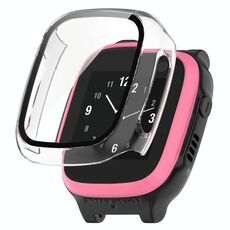 Per Xplora X5 Play Children Watch PC + custodia protettiva integrata in vetro temperato (bianco trasparente)