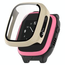 Per Xplora X5 Play Orologio per bambini PC + Custodia protettiva integrata in vetro temperato (bianco avorio)