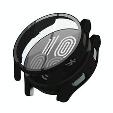Per Samsung Galaxy Watch5 44mm PC + custodia protettiva integrata in vetro temperato (nero)