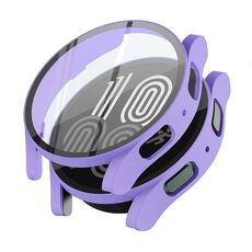 Per Samsung Galaxy Watch5 44mm PC + custodia protettiva integrata in vetro temperato (viola)