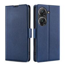 Per Asus Zenfone 9 Custodia per telefono in pelle flip orizzontale con fibbia laterale ultrasottile (blu)