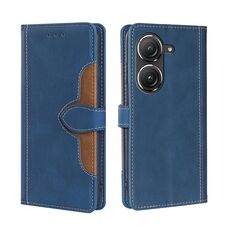 Custodia per telefono in pelle con fibbia magnetica per Asus Zenfone 9 Skin Feel (blu)